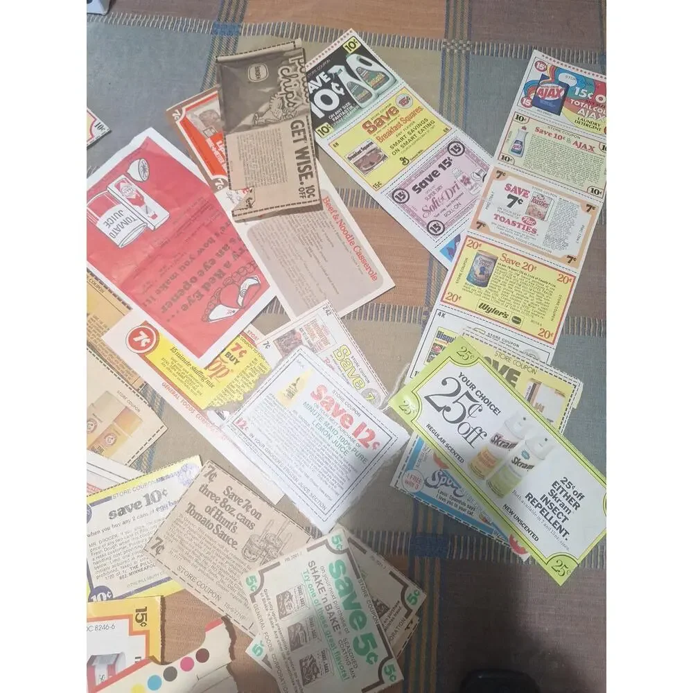 Vintage 1970s Grocery Coupon Lot 60+ Nestle Planters Advertising Ephemera